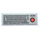 LED Backlit 5VDC PS2 Industrial Metal Keyboard Stainless Steel 68keys