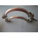 Heavy Duty Golden Metal Pipe Clamp , Adjustable Pipe Mounting Clamps 1.1~2.0mm