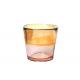 72mm Half Amber Colored Glass Votives Handmade Pressed