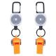 Deyi Badge Reel Sturdy And Durable Key Chain Steels Retractable Cord Key Ring Orange