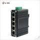 Mini Industrial Ethernet Switch 5 Port Gigabit 12~48V DC Input Din Rail Installation