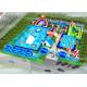 System Project Inflatable Water Park With Pool Slide For Land CE / UL Certificated