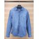 Mens Slim Style Denim Coat Blue Color Lined Demin Jacket In - Stock Items