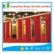 Star Hotel Free Standing Operable folding panel partitions System Multe Color