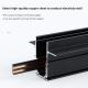 Black Aluminum Embedded Magnetic Rail Track Spotlight 48V 20MM 1M 1.5M 2M