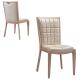 YLX-8017 Aluminium or Steel Wood Paper Tube with Beige PU Leather Dining Chair
