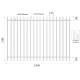 picket 25mm*25mm 1.2mm wall thick 2100mmx2450mm width square flat top spacing 125mm 40mm rails Hercules fence panels