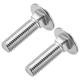 Steel Zinc Plated Silver Threaded Stud Bolts 3/8 X 4 - 1/2 Inch Carriage Bolt