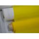 White / Yellow Custom Screen Printing Polyester Fabric 55 Thread No Surface Treatment