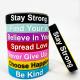 Factory Slogan Watchword Printed Silicone Bracelets Custom Soccer Ball Game Festival Souvenir Gift Silicone Wrist Bands