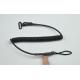 Full arms extension tactical pistol lanyard coiled black hot selling OEM made in China