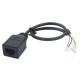 Ethernet Connector Cable RJ45 To 1.0 HSG Tieline Black PVC UL94V-0 RoHS