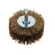 Brass Wire Shaft Mounted Circular Brush 80mm x 6mm Shank