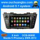 Ouchuangbo car dvd head unit android 5.1 for Mazda 5 Premacy 2009-2012 with HD 1024*600 radio music playing