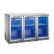 Stainless Steel bar display fridge Built-in 3 Glass Door Back bar Cooler