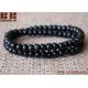 hot sale hip hop natural wood  bracelets  Multilayer Braid Wooden Beads Bangle