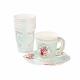 Truly Scrumptious Vintage Floral Tea Cups And Saucer Set Mint Green Color