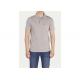 Grey Polyester Men's Polo Shirts With Pocket On The Left / Short Sleeve Polos