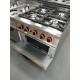 GH-987A Gas Range With 4-Burner And Gas Oven 20.8Kw Powerful Cooking Equipment
