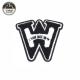 W Letter 3D DIY Chenille Patch , Small Iron On Patches Cutomized Shape