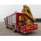 HOWO 228kw Emergency Rescue Fire Truck With XCMG 5T Crane Multifunctional