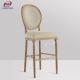 Counter Height Bar Stool Chair Round Back Wooden For Coffee Shop Supporting 350kg