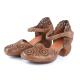 S333 Retro Ethnic Style Forest Style Pastoral Style Literary Single Shoes Hollow Leather Handmade High-Heeled Women'S Sh