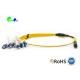 Single Mode Harnesss Breakout Patch Cable 12F MTP Female To 6 LC UPC Duplex LSZH OS2 9 / 125 Trunk Cable Jumper