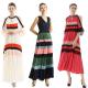 Resort dress- Elevating glam style with color block and fine details. Beautifully arranged in dancingly pleating.