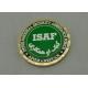 Brass ISFA Personalized Army Coin Die Struck , Transparent Box Diamond Edge