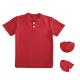 Summer Boys Kids O-neck Red Cotton T-shirts Short-sleeved with Spandex / Cotton Blend