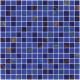 Sanding blue 20mm glass mosaic blend pattern for swimming pool building