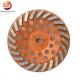 180mm Round Shaped Turbo Diamond Cup Wheels For Floor Grinding