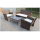 Nice 4PCS All Weather Rattan Garden Furniture Outdoor Resin Wicker Sofa Set