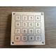 Factory supply IP68 aluminum metal piezo keypad with 16 flat keys
