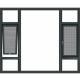 Fluorocarbon Spray Aluminum Top Hung Window Soundproof Insulation
