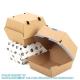 Paper Burger Box, Corrugated Hamburg Box 300gsm Paper Fast Food Disposable Paperboard 1-6 Colors Food Pack