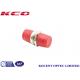 Red Fibre Optic Adapter FC Metallic Big D Hole , Testing Wavelength 1310nm