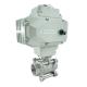 DN8-DN100 Straight Through Type Electric Actuator 3PC Ball Valve with Straight Channel