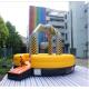 10M Yellow PVC Carnival Games Interactive Inflatable Meltdown For Adult