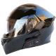 DOT Approval Double Lens M/L/XL/XXL Motorcycle Smart Flip Up Intercom Wireless Blue tooth Helmet black color