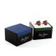 Leatherette Navy Gift Packing Box Blue Paper Cufflink Box Packaging