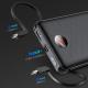 10000mAh 8 Pin Micro USB Inbuilt Cable Power Bank With LCD Display