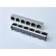 HULYN Very low profile, Shielded RJ45 Modular Jack, Through Hole Type, 1x6,with LEDs，