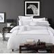 128x68 Fabric Density Embroidery White Comforter Sets Duvet Cover for Hotel Bedding