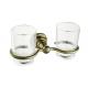 Double Glass Toothbrush Holder Bathroom Fittings Mounting Hardware Included