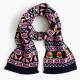 Warm Girls Knitted Neck Scarf With Fair Isle Jacquard Pattern 7gg Gaugel
