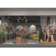Modern Women's Dressing Clothing Store Display Fixtures Iron And Wood Material