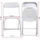 Indoor Outdoor Plastic Folding Chair Stackable White Events Commercial Chair