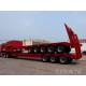 5 Axles Low bed Trailer with 80 tons trailer to carry construction equipment for sale